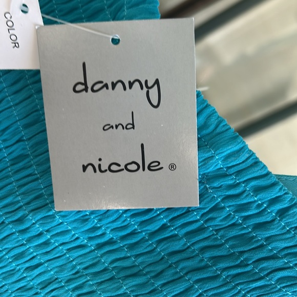 Danny & Nicole NWT Turquoise Sundress with bows on straps size 14 - Picture 4 of 5